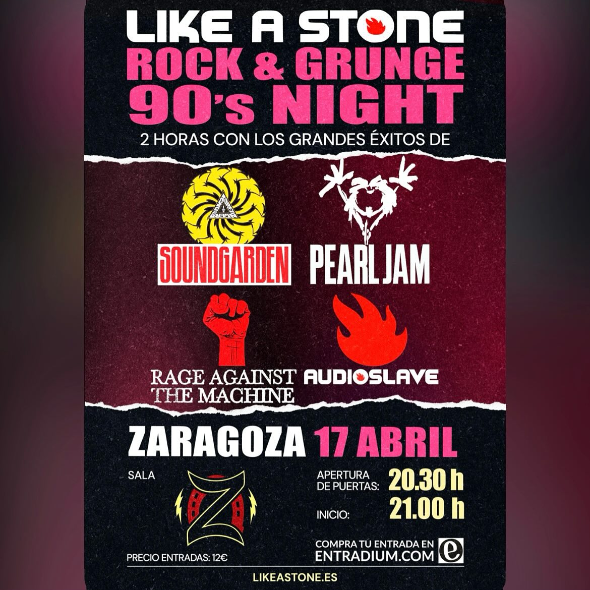 LIKE A STONE ROCK&GRUNGE 90's NIGHT! | Arena Rock Producciones